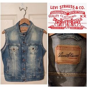 Womens/Misses Large (12/14) Vintage Levi's Denim Button Up Vest